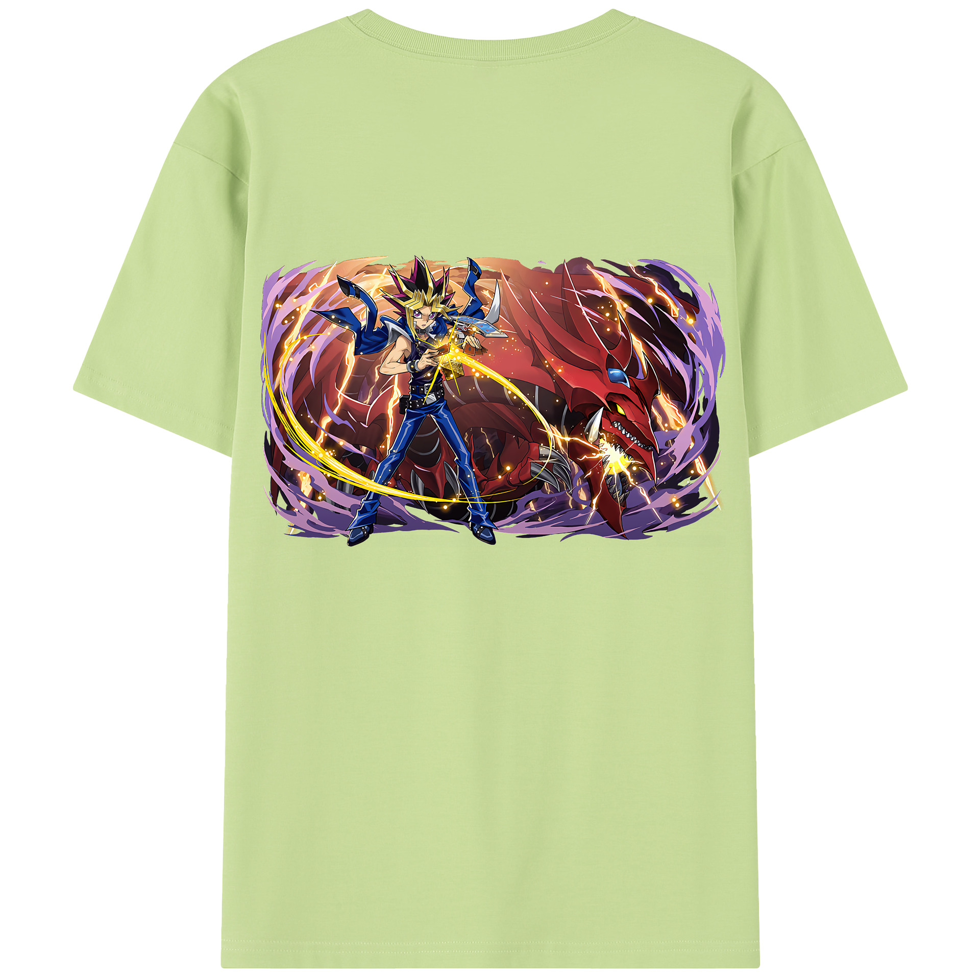 （画像用） 遊☆戯☆王 Yu-Gi-Oh! 綿100％半袖Tシャツ（背面プリント）